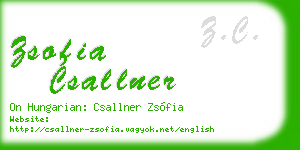 zsofia csallner business card