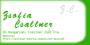 zsofia csallner business card